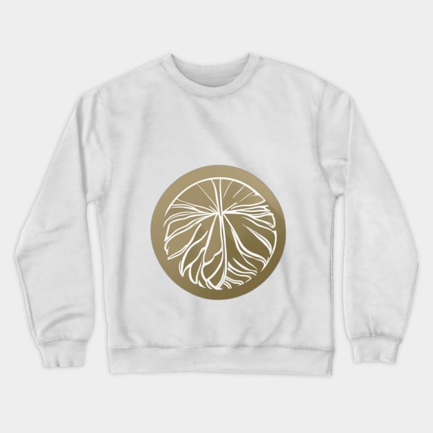 Elegant Monstera Leaf Art in Gold and Olive No. 878 Crewneck Sweatshirt by cornelliusy